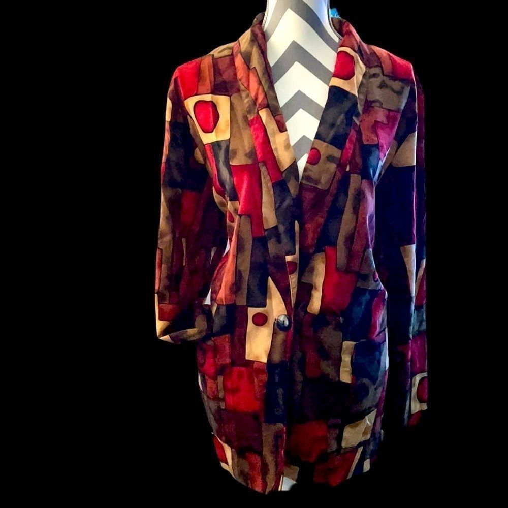 Shapes Print Blazer 